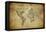 Vintage Map of the World, 1814-javarman-Framed Stretched Canvas