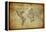 Vintage Map of the World, 1814-javarman-Framed Stretched Canvas