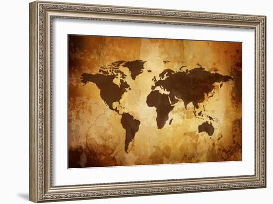 Vintage Map-Kuzma-Framed Art Print