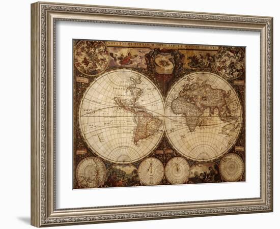 Vintage Map-Kuzma-Framed Art Print