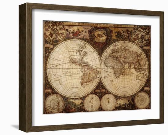 Vintage Map-Kuzma-Framed Art Print