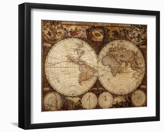 Vintage Map-Kuzma-Framed Art Print