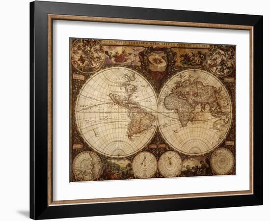 Vintage Map-Kuzma-Framed Art Print