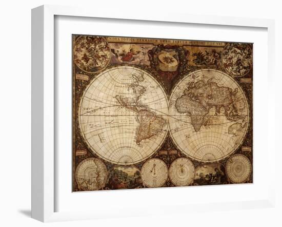 Vintage Map-Kuzma-Framed Art Print