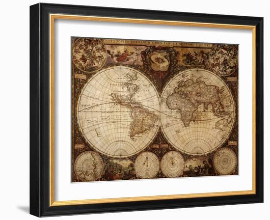 Vintage Map-Kuzma-Framed Art Print