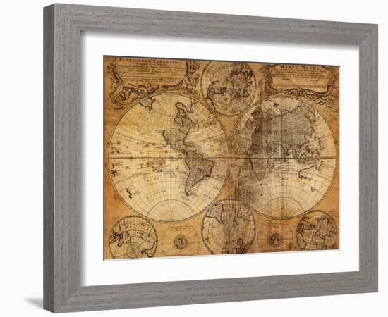 Vintage Map-Unknown Unknown-Framed Art Print