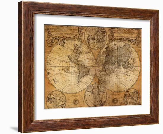 Vintage Map-Unknown Unknown-Framed Art Print