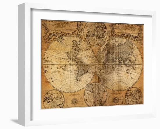 Vintage Map-Unknown Unknown-Framed Art Print