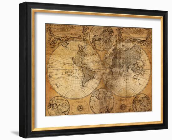 Vintage Map-Unknown Unknown-Framed Art Print