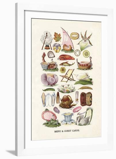 Vintage Menu Cards-The Vintage Collection-Framed Giclee Print