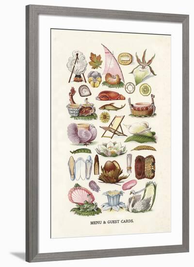 Vintage Menu Cards-The Vintage Collection-Framed Giclee Print