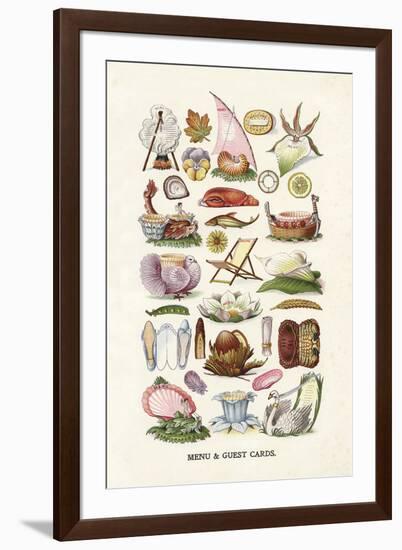 Vintage Menu Cards-The Vintage Collection-Framed Giclee Print