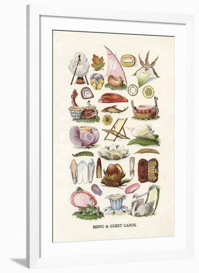 Vintage Menu Cards-The Vintage Collection-Framed Giclee Print