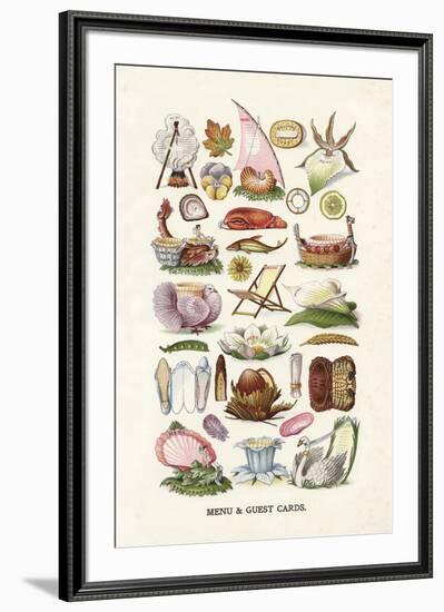 Vintage Menu Cards-The Vintage Collection-Framed Giclee Print