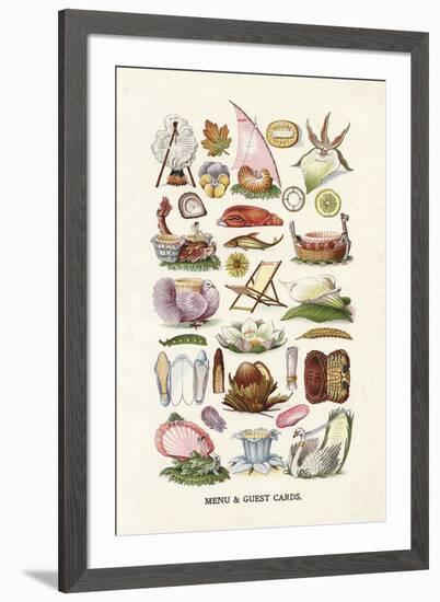 Vintage Menu Cards-The Vintage Collection-Framed Giclee Print