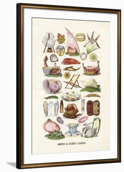 Vintage Menu Cards-The Vintage Collection-Framed Giclee Print