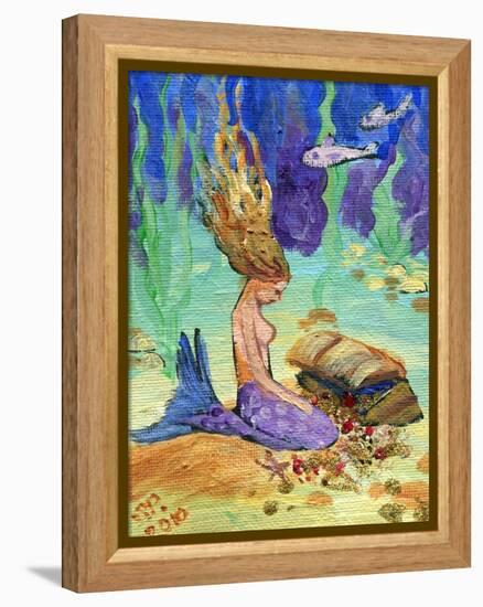 Vintage Mermaid-sylvia pimental-Framed Stretched Canvas