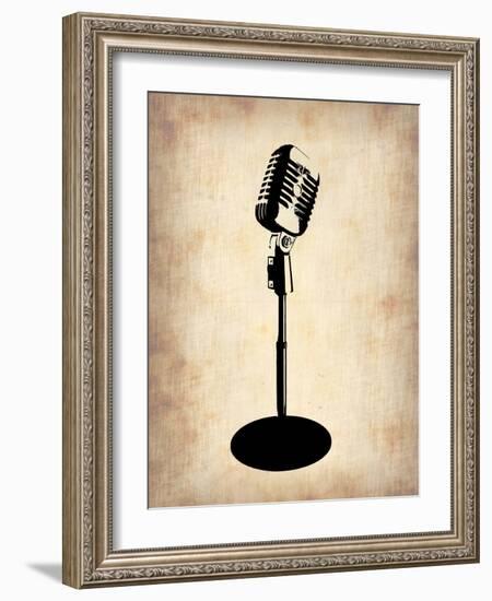 Vintage Microphone-NaxArt-Framed Art Print