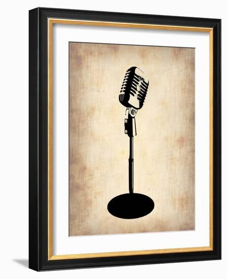 Vintage Microphone-NaxArt-Framed Art Print