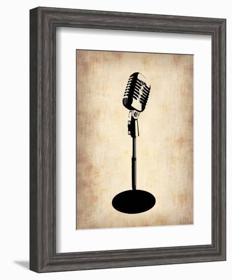 Vintage Microphone-NaxArt-Framed Art Print