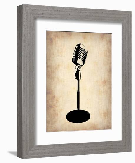 Vintage Microphone-NaxArt-Framed Art Print