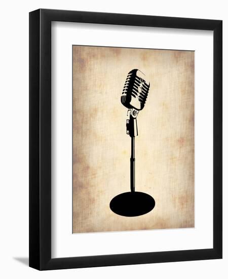 Vintage Microphone-NaxArt-Framed Art Print