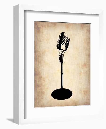 Vintage Microphone-NaxArt-Framed Art Print