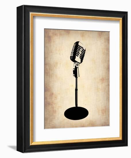 Vintage Microphone-NaxArt-Framed Art Print