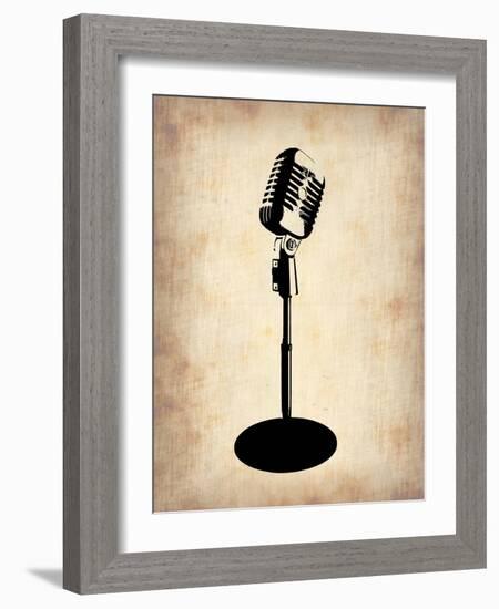 Vintage Microphone-NaxArt-Framed Art Print