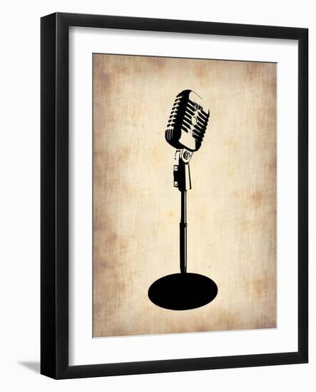 Vintage Microphone-NaxArt-Framed Art Print