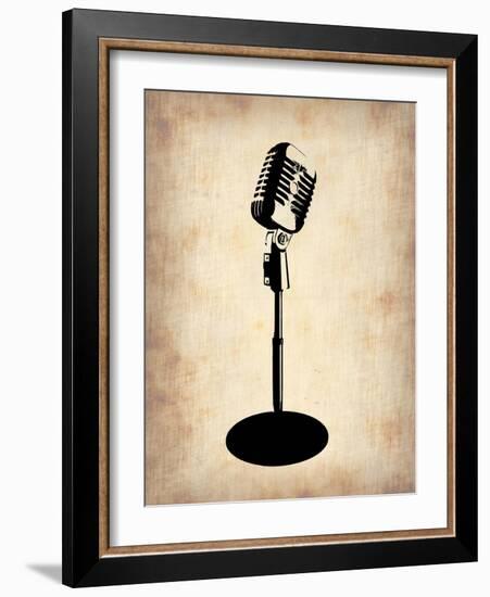 Vintage Microphone-NaxArt-Framed Art Print