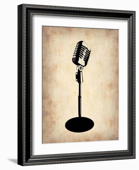 Vintage Microphone-NaxArt-Framed Art Print