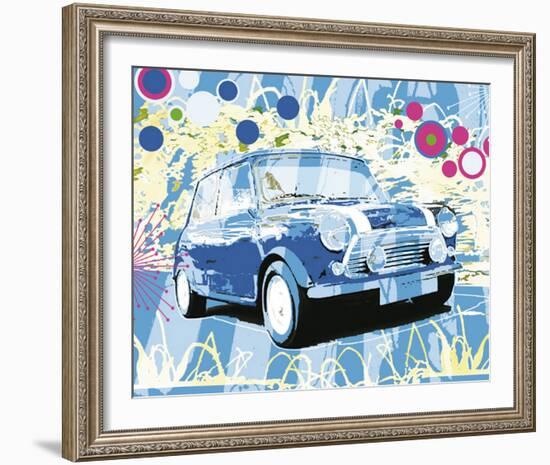 Vintage Mini Cooper-Michael Cheung-Framed Art Print