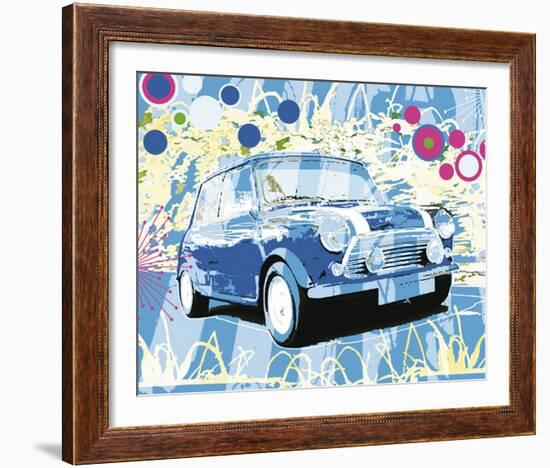 Vintage Mini Cooper-Michael Cheung-Framed Art Print