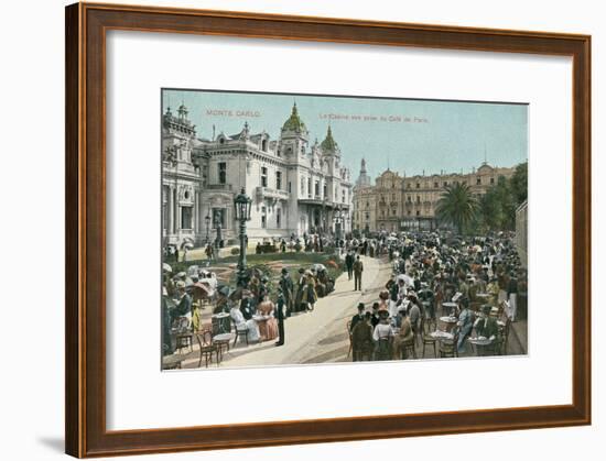 Vintage Monte Carlo Scene-null-Framed Art Print