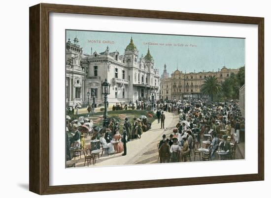 Vintage Monte Carlo Scene-null-Framed Art Print