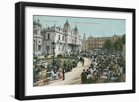 Vintage Monte Carlo Scene-null-Framed Art Print