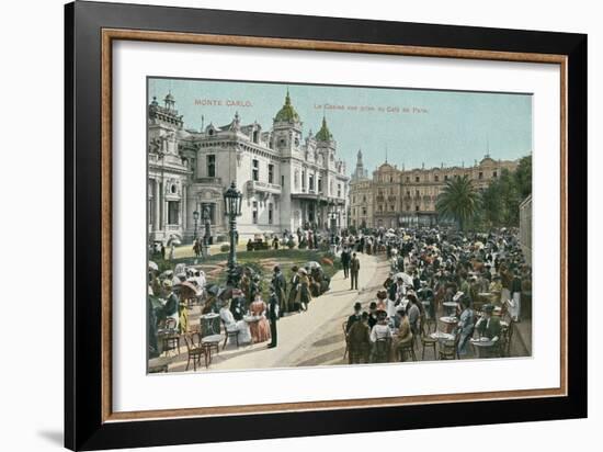 Vintage Monte Carlo Scene-null-Framed Art Print