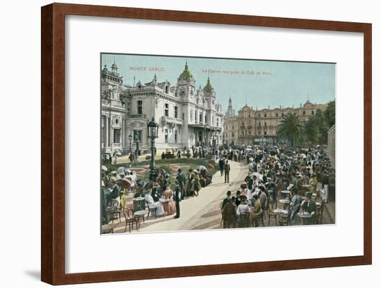 Vintage Monte Carlo Scene-null-Framed Art Print