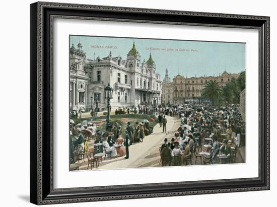 Vintage Monte Carlo Scene-null-Framed Art Print