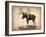 Vintage Moose-NaxArt-Framed Art Print