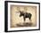 Vintage Moose-NaxArt-Framed Art Print