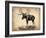 Vintage Moose-NaxArt-Framed Art Print