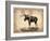 Vintage Moose-NaxArt-Framed Art Print