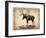 Vintage Moose-NaxArt-Framed Art Print