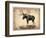 Vintage Moose-NaxArt-Framed Art Print