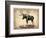 Vintage Moose-NaxArt-Framed Art Print