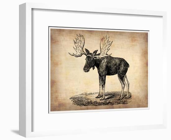 Vintage Moose-NaxArt-Framed Premium Giclee Print