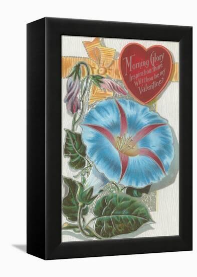 Vintage Morning Glory Valentine-null-Framed Stretched Canvas