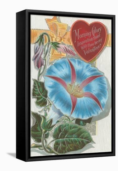 Vintage Morning Glory Valentine-null-Framed Stretched Canvas